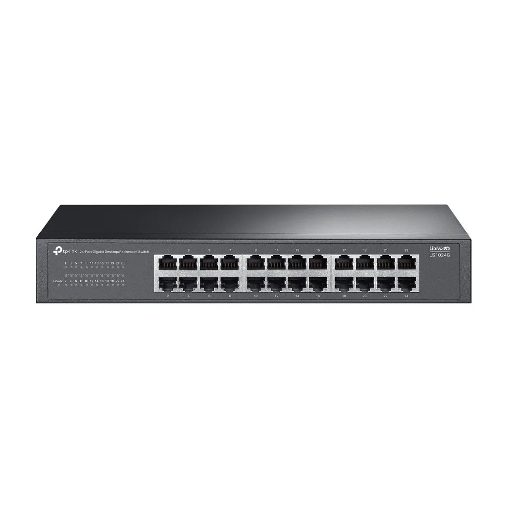 TP-LINK LS1024G, Green Tech, 24 Port GigaBit, Yönetilemez, Metal Kasa, Masaüstü Switch
