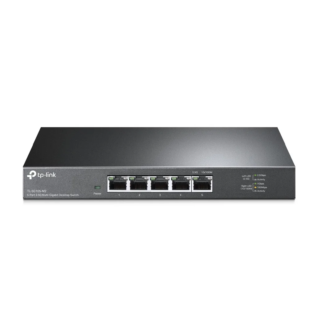 TP-LINK TL-SG105-M2, 5 Port, 2,5Gbps, Multi-GigaBit, Yönetilemez, Metal Kasa, Masaüstü Switch
