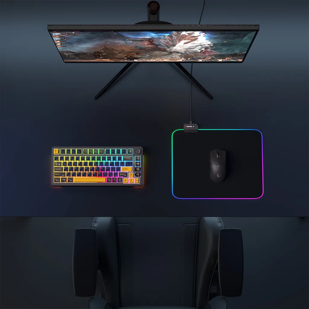Rampage MP-21, PULSAR M RGB, 252x328x3mm, RGB Led, Gaming, MOUSE PAD (Siyah)