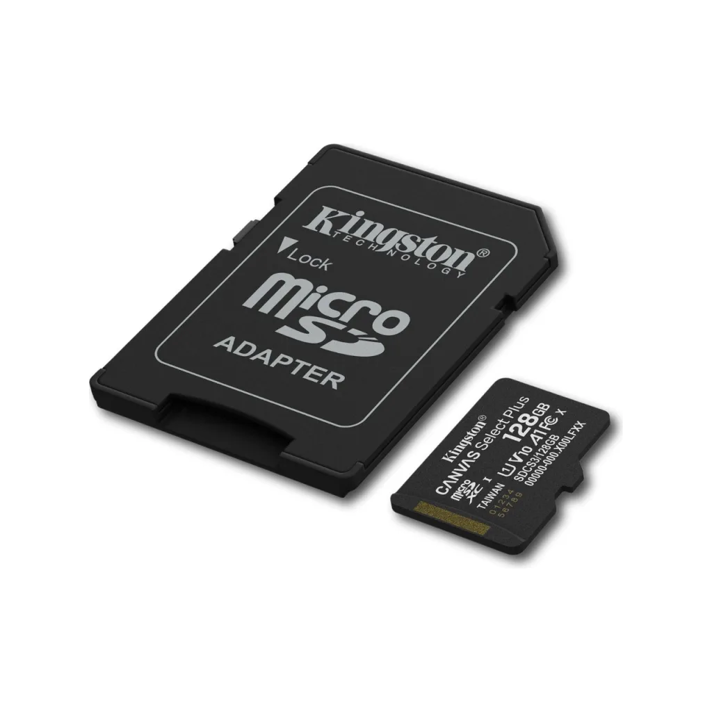 KINGSTON SDCS3/128GB, Canvas Select Plus Gen3 A1, 100Mb/s, MicroSD Kart Bellek (SD Adaptörlü)