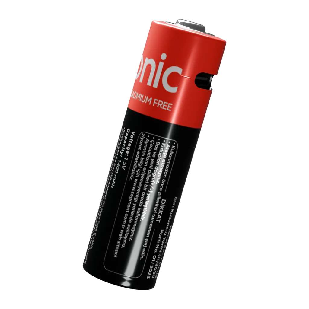 ASONIC PL1400, AA, Şarjlı Pil, 1.5Volt, 1400mAh/2600mwh, Type-C ile Kolay Şarj, 2 li Paket (USB To Type-C Kablo Hediye)