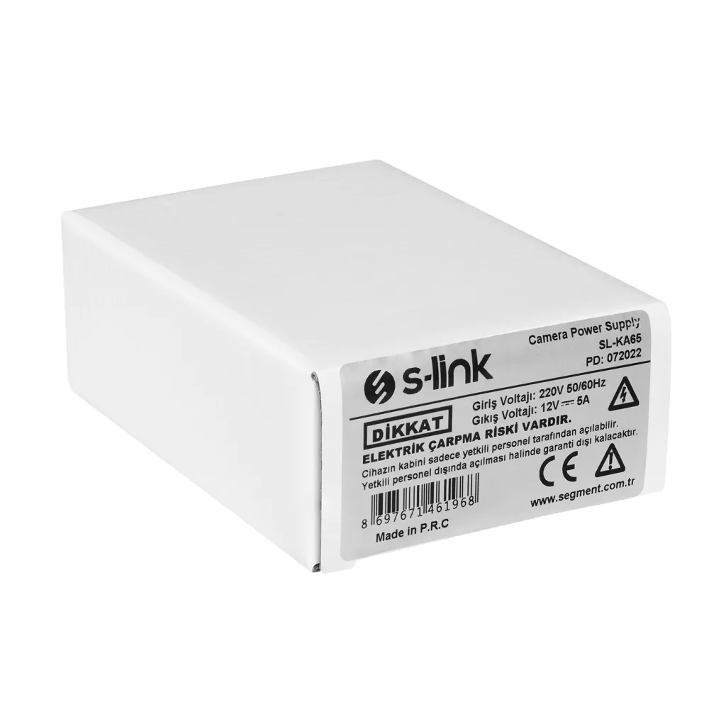 S-LINK SL-KA65 12V, 5A, Switch Mode, DC ADAPTÖR