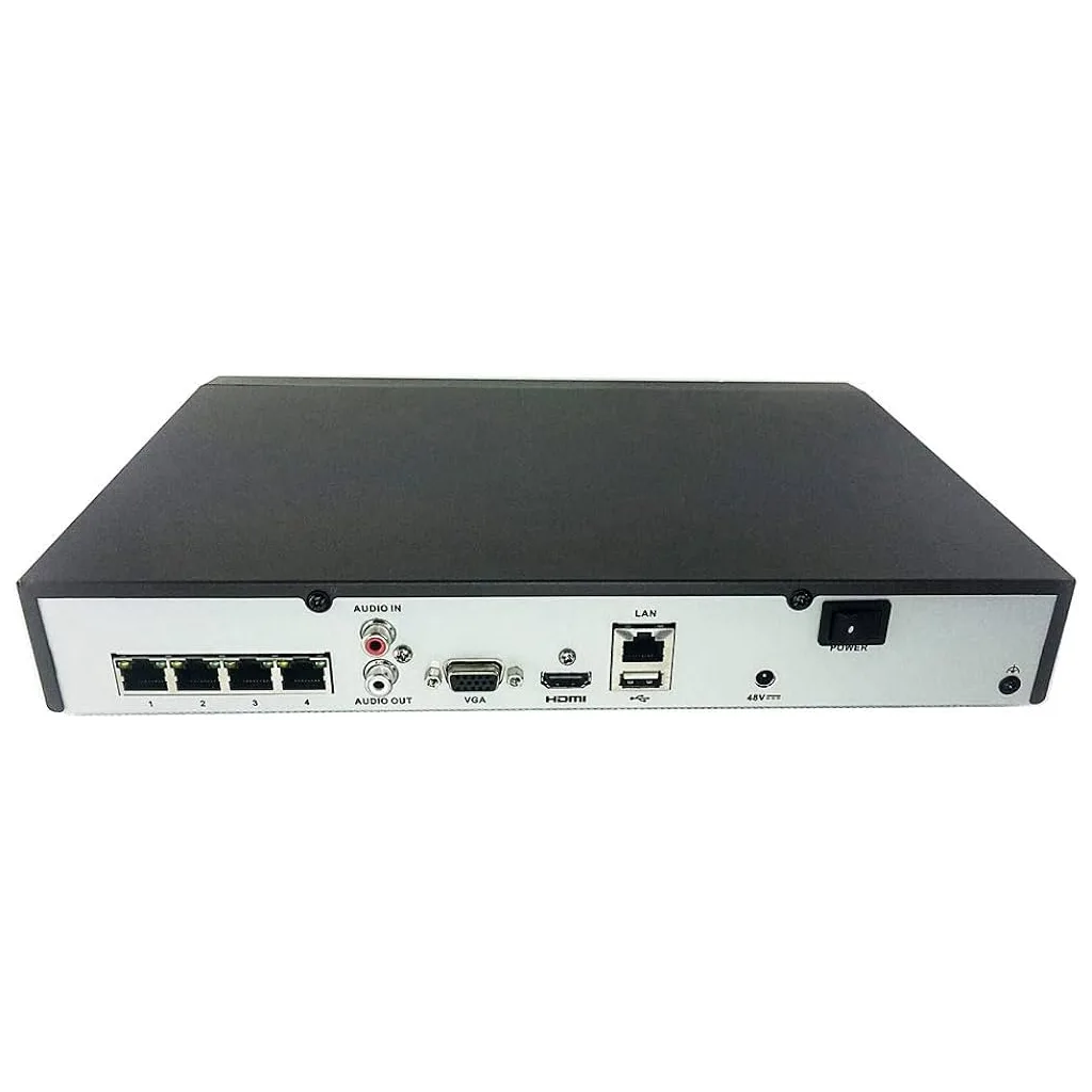 HILOOK NVR-104MH-C/4P, 4Kanal PoE, 8Mpix, H265+, 1 HDD Desteği, 1080P Kayıt, 80Mbps Bant Genişliği, 4K Motion Detection