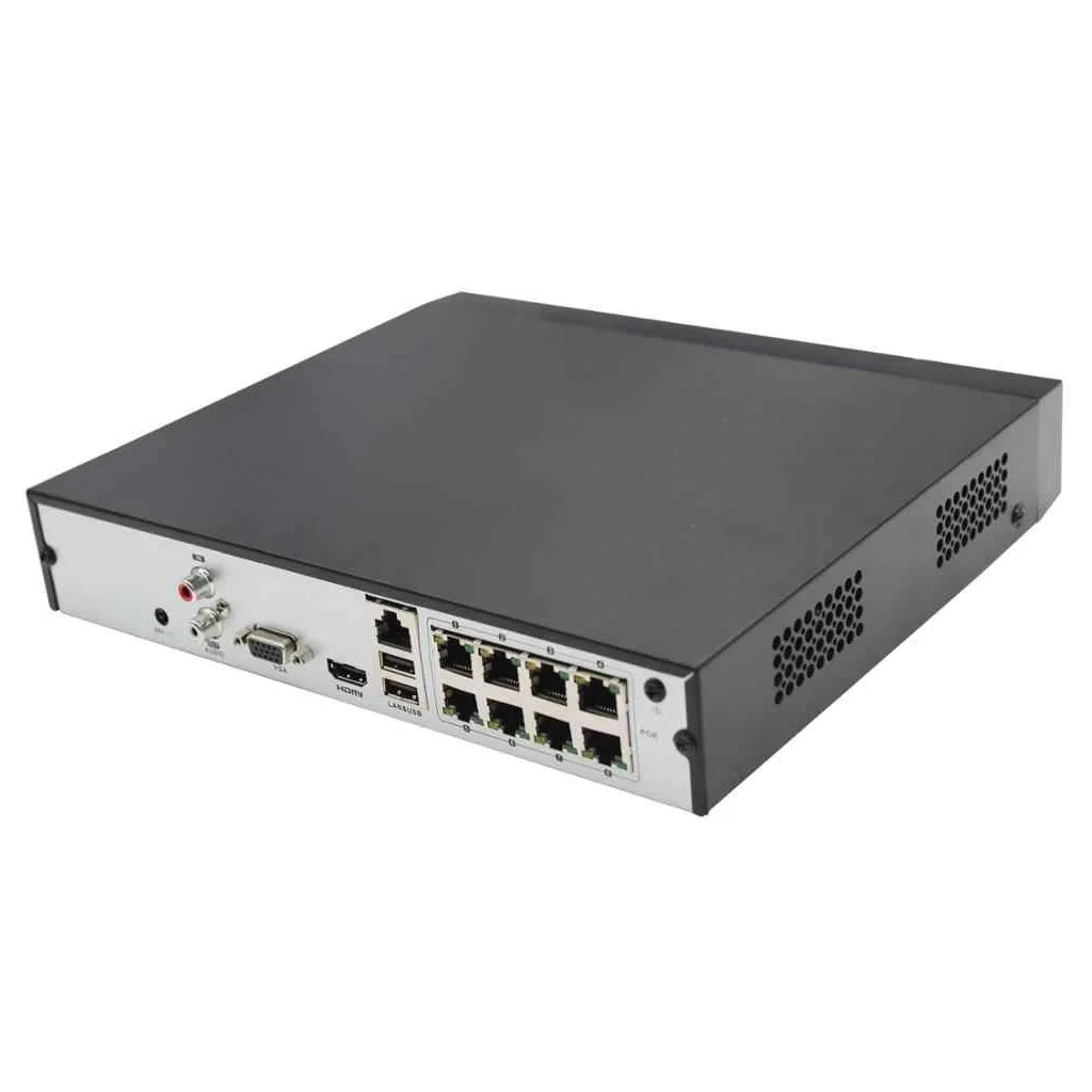 HILOOK NVR-108MH-C/8P, 8Kanal PoE, 8Mpix, H265+, 1 HDD Desteği, 1080P Kayıt, 80Mbps Bant Genişliği, 4K Motion Detection