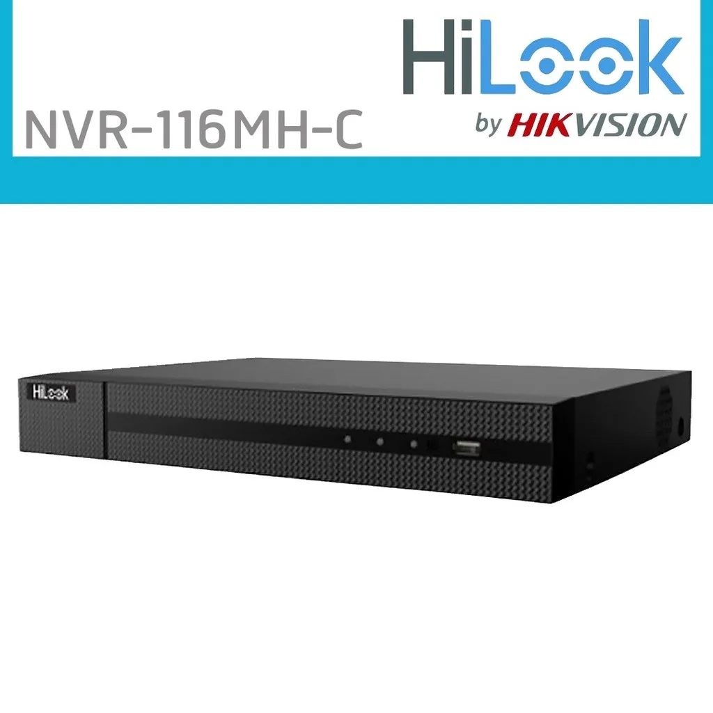 HILOOK NVR-116MH-C, 16Kanal, 8Mpix, H265+, 1 HDD Desteği, 1080P Kayıt, 160Mbps Bant Genişliği, 4K Motion Detection 2.0,