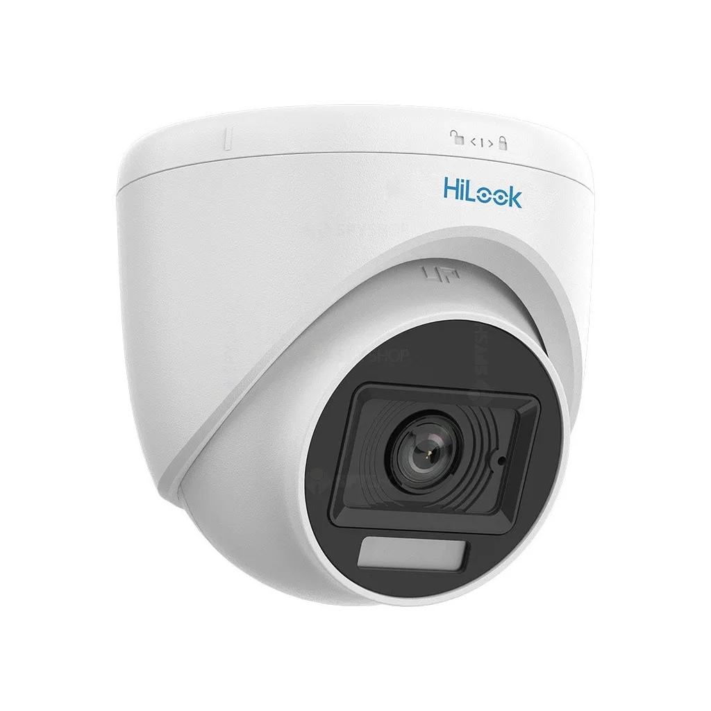 HILOOK THC-T129-LPS, 2Mpix, 2.8mm Lens, 20Mt Gece Görüşü, Color Vu, Dahili Mikrofon, Dome Kamera
