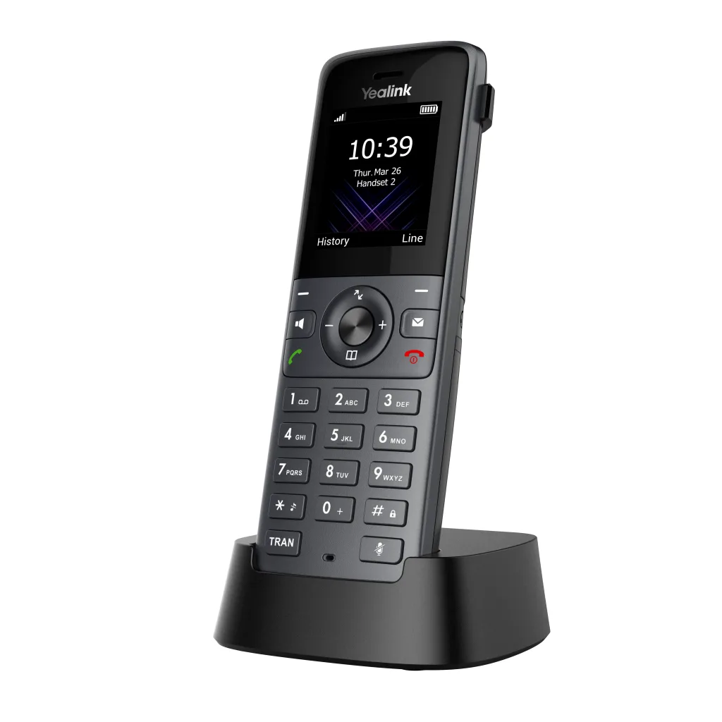 YEALINK W73H, Dect, Kablosuz IP TELEFON, Siyah, 1.8" Renkli Ekran, 35 Saat Konuşma, 400 Saat Bekleme