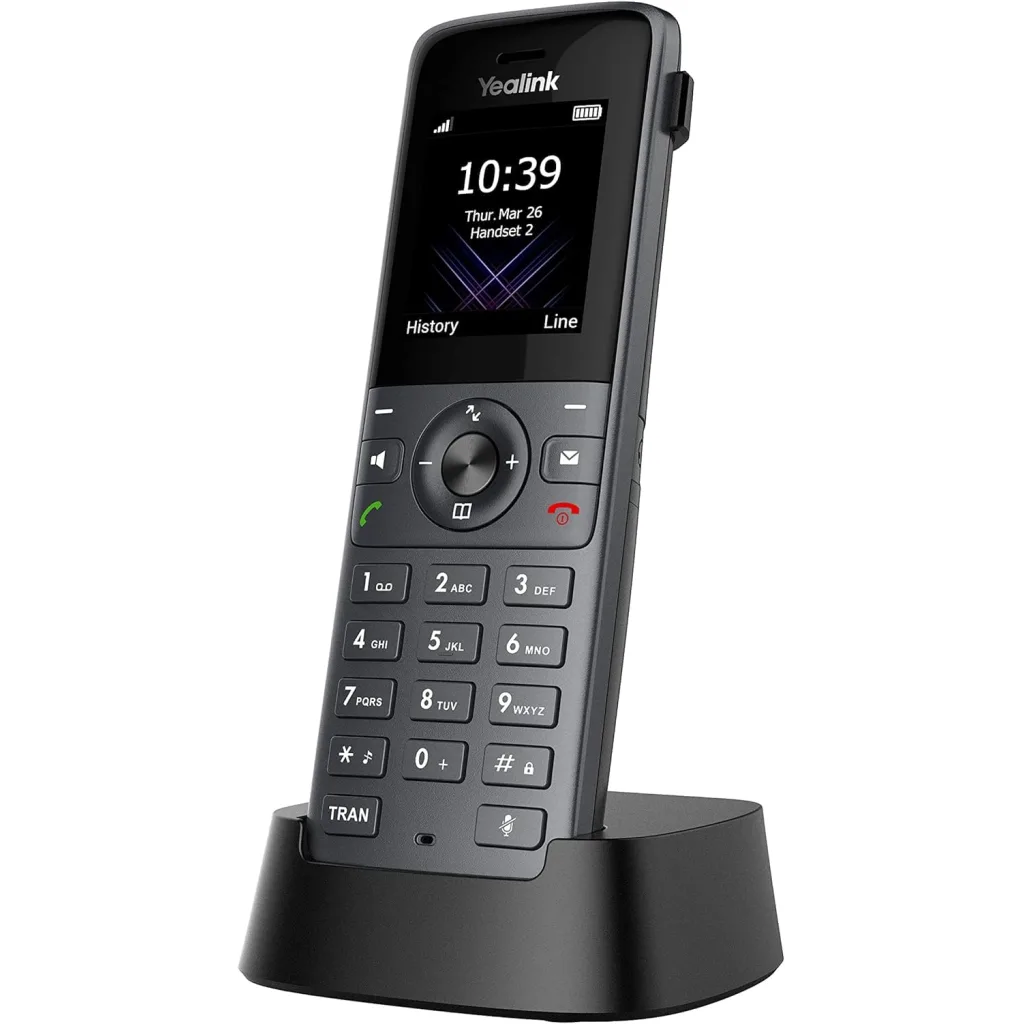 YEALINK W78H, Dect, Kablosuz IP TELEFON, Siyah, 2.4" Renkli Ekran, 30 Saat Konuşma, 400 Saat Bekleme, Bluetooth kablosuz