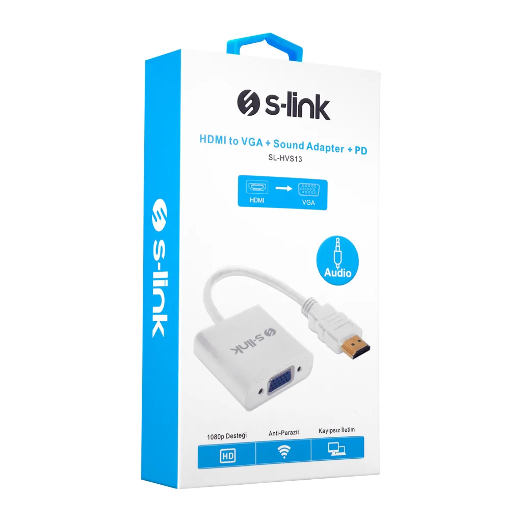 S-LINK SL-HVS13, HDMI To VGA+Audio+PD Çevirici
