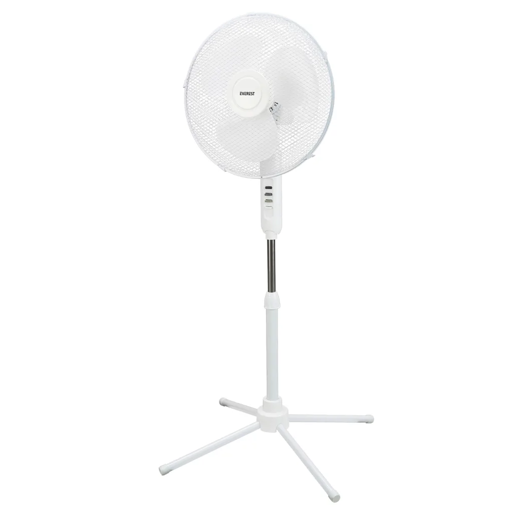 EVEREST FAN10, BEYAZ, EcoWind, 3 Kademeli Hız, 16" Kanat, 45W, Otomatik Salınım, Yükseklik Ayarlı, AC220, Vantilatör