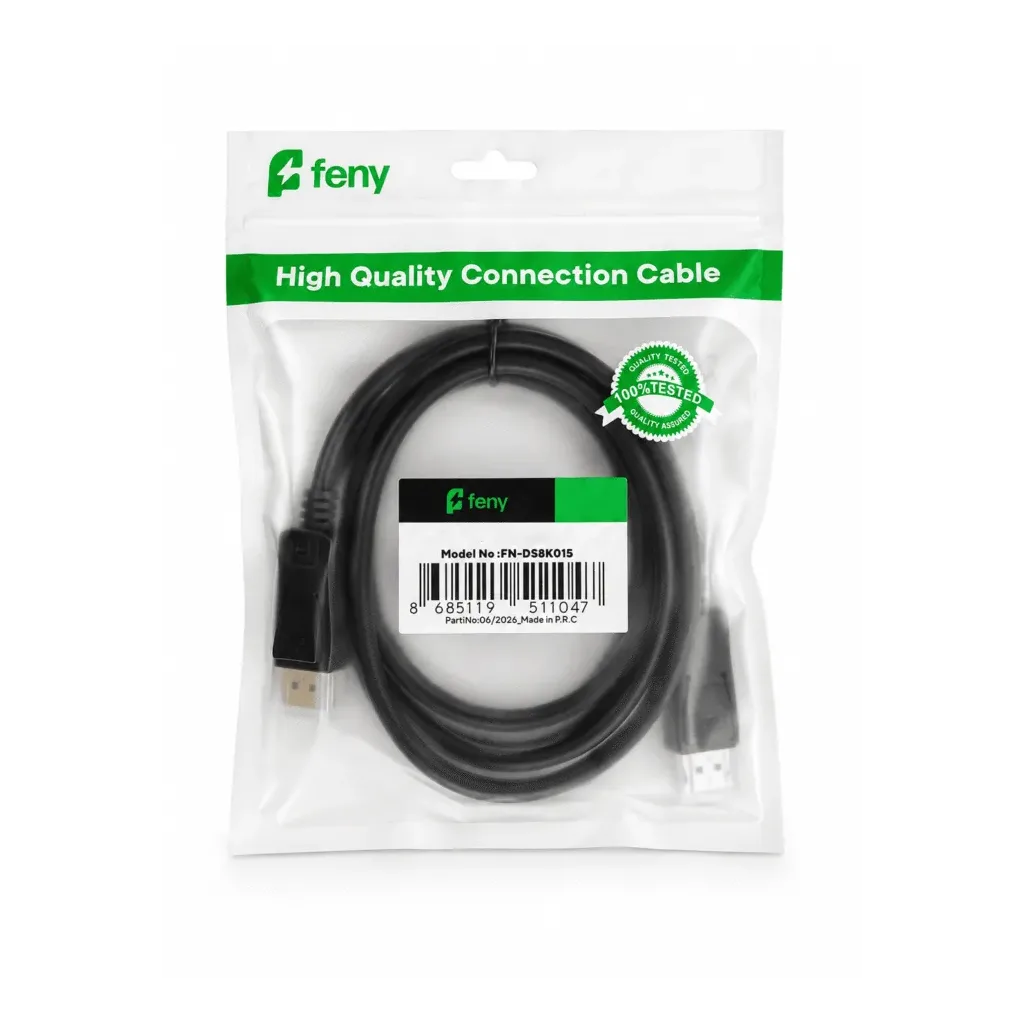 FENY FN-DS4K015, 4K UHD, 60Hz, Display Port (DP) Kablo, 1.5mt