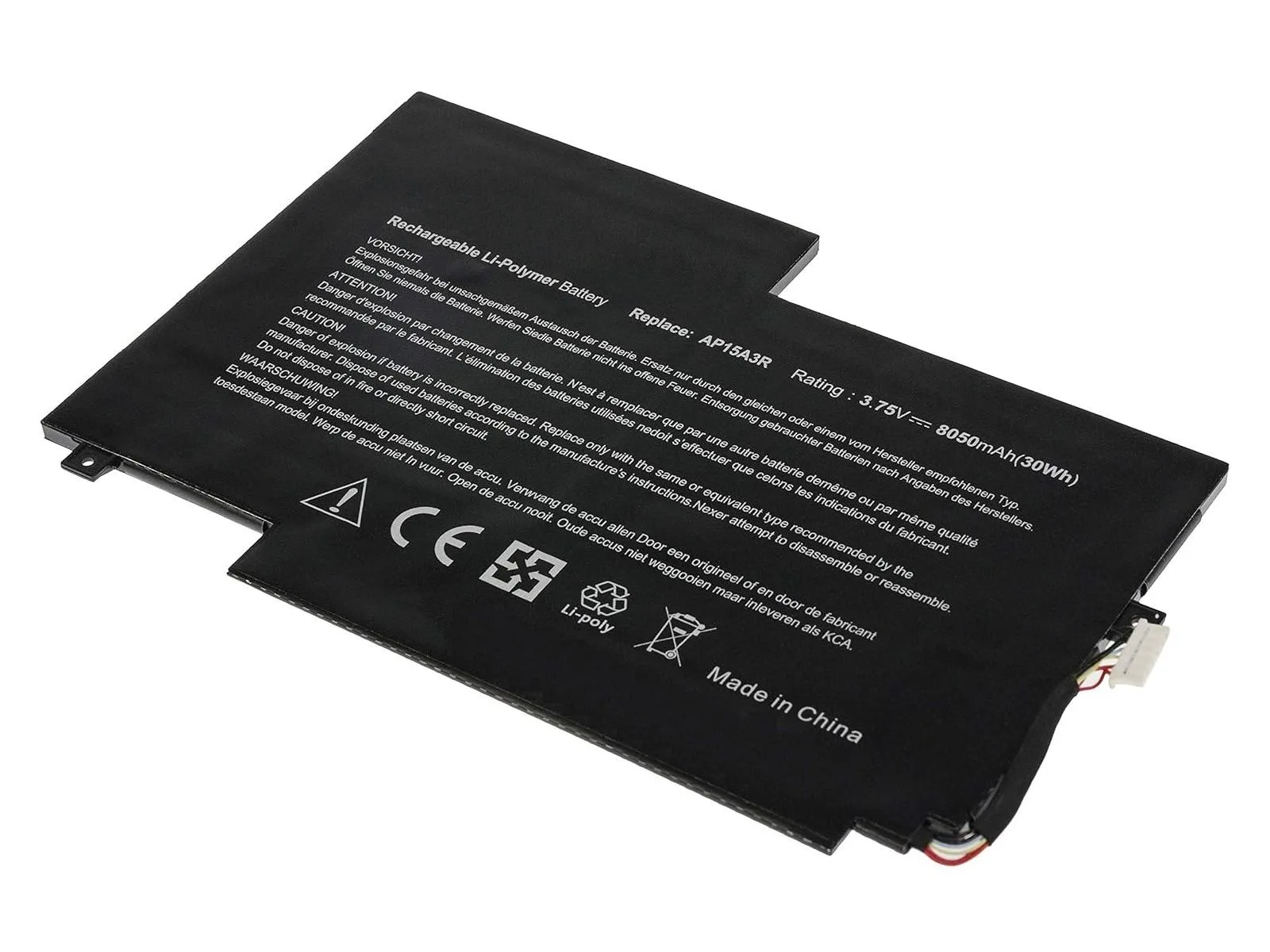 RETRO Acer Aspire SW3-013, AP15A3R Notebook Bataryası
