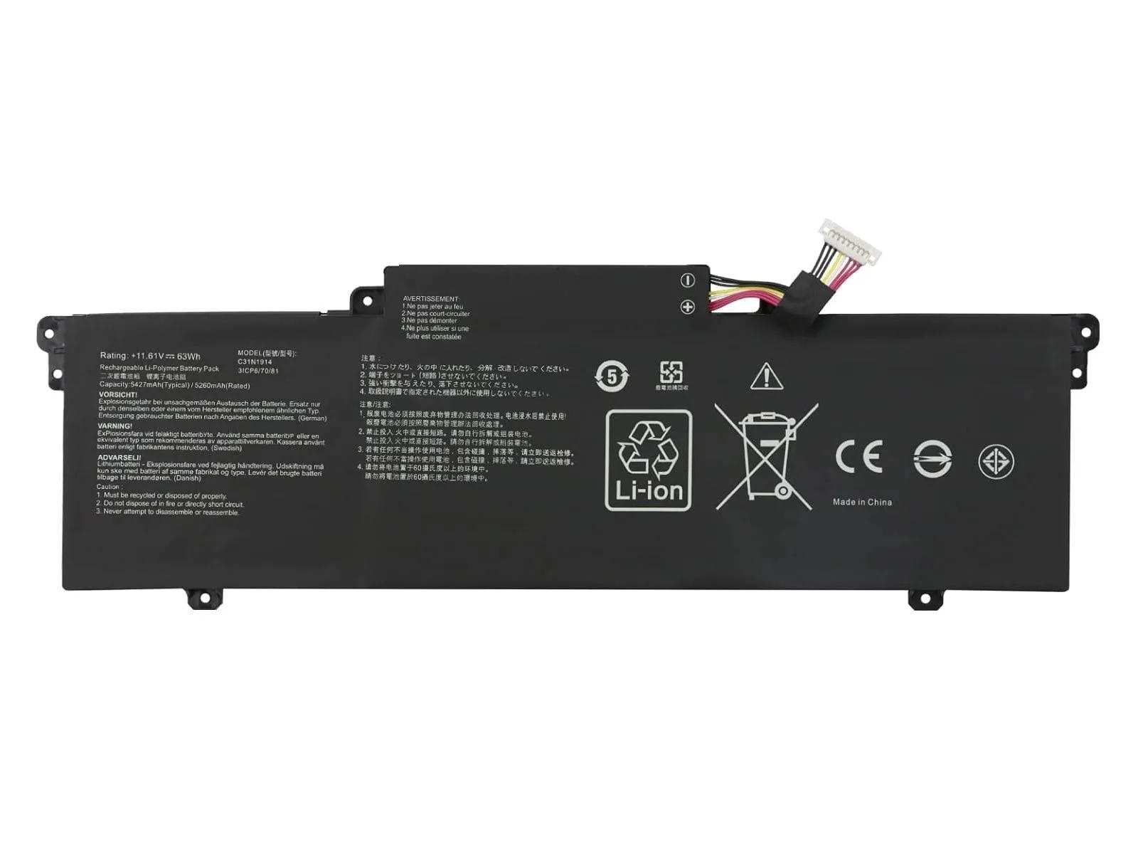 RETRO Asus UX435E, C31N1914 Notebook Bataryası