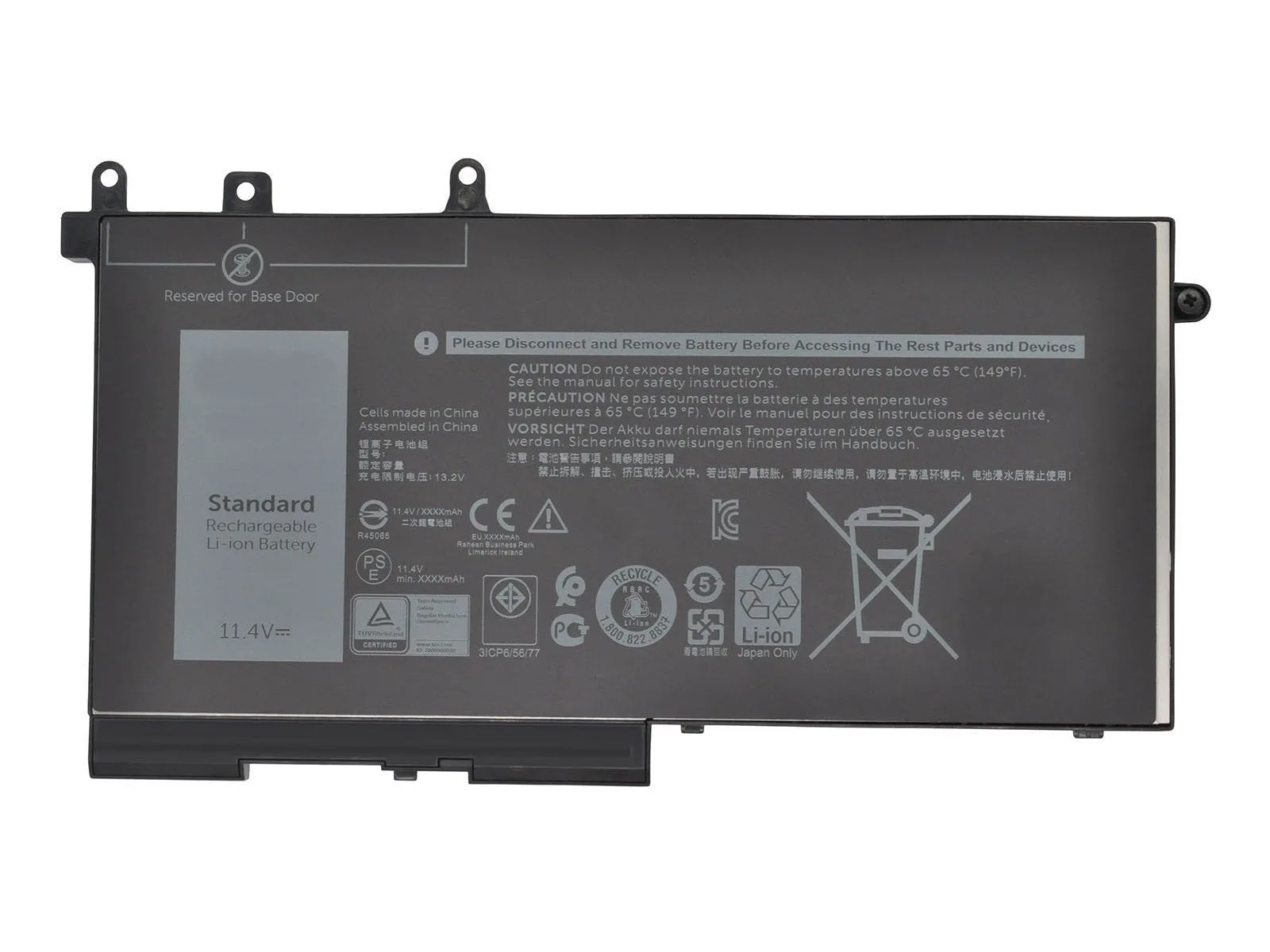 RETRO Dell Latitude E5480, E5580 Notebook Bataryası - 3 Cell