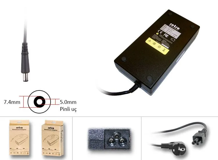 RETRO Hp Compaq 150W Pinli Uç Notebook Adaptör RNA-HC16